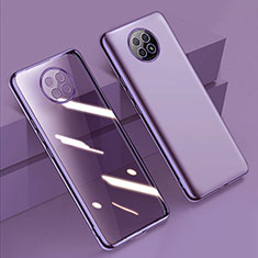 Ultra-thin Transparent TPU Soft Case Cover H01 for Xiaomi Redmi Note 9 5G Purple