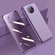 Ultra-thin Transparent TPU Soft Case Cover H01 for Xiaomi Redmi Note 9T 5G Purple