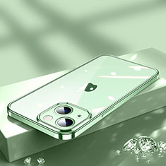 Ultra-thin Transparent TPU Soft Case Cover H02 for Apple iPhone 15 Green