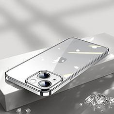 Ultra-thin Transparent TPU Soft Case Cover H02 for Apple iPhone 15 Silver