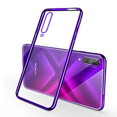 Ultra-thin Transparent TPU Soft Case Cover H02 for Huawei Honor 9X Pro Purple