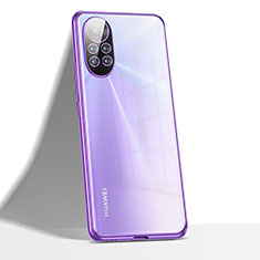 Ultra-thin Transparent TPU Soft Case Cover H02 for Huawei Nova 8 Pro 5G Purple