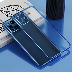 Ultra-thin Transparent TPU Soft Case Cover H02 for Oppo Find X3 Pro 5G Blue