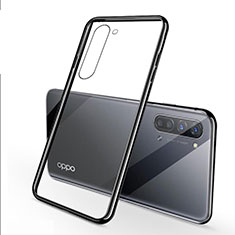 Ultra-thin Transparent TPU Soft Case Cover H02 for Oppo Reno3 Black