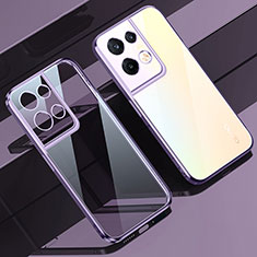 Ultra-thin Transparent TPU Soft Case Cover H02 for Oppo Reno8 Pro 5G Purple