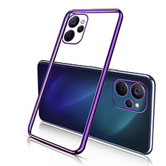 Ultra-thin Transparent TPU Soft Case Cover H02 for Realme 9i 5G Purple