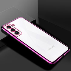 Ultra-thin Transparent TPU Soft Case Cover H02 for Samsung Galaxy S24 5G Purple