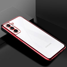 Ultra-thin Transparent TPU Soft Case Cover H02 for Samsung Galaxy S24 5G Red