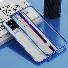 Ultra-thin Transparent TPU Soft Case Cover H02 for Vivo iQOO 8 Pro 5G Blue