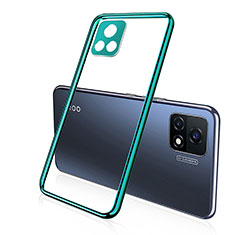 Ultra-thin Transparent TPU Soft Case Cover H02 for Vivo iQOO U3x 5G Green