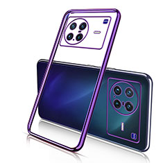 Ultra-thin Transparent TPU Soft Case Cover H02 for Vivo X Note Purple