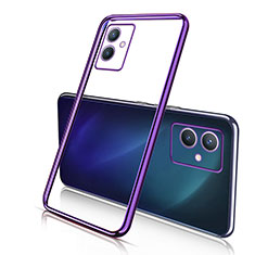 Ultra-thin Transparent TPU Soft Case Cover H02 for Vivo Y30 5G Purple