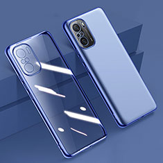 Ultra-thin Transparent TPU Soft Case Cover H02 for Xiaomi Poco F3 5G Blue