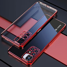 Ultra-thin Transparent TPU Soft Case Cover H02 for Xiaomi Poco M4 Pro 5G Red