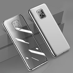 Ultra-thin Transparent TPU Soft Case Cover H02 for Xiaomi Redmi 10X Pro 5G Silver