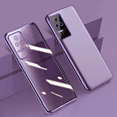 Ultra-thin Transparent TPU Soft Case Cover H02 for Xiaomi Redmi K40S 5G Purple