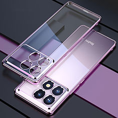 Ultra-thin Transparent TPU Soft Case Cover H02 for Xiaomi Redmi K70 Pro 5G Purple