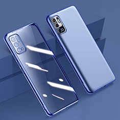 Ultra-thin Transparent TPU Soft Case Cover H02 for Xiaomi Redmi Note 10 5G Blue