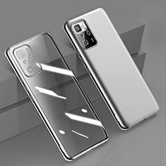 Ultra-thin Transparent TPU Soft Case Cover H02 for Xiaomi Redmi Note 10 Pro 5G Silver