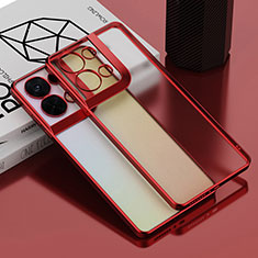 Ultra-thin Transparent TPU Soft Case Cover H02 for Xiaomi Redmi Note 13 5G Red