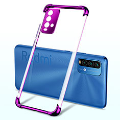 Ultra-thin Transparent TPU Soft Case Cover H02 for Xiaomi Redmi Note 9 4G Purple