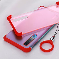 Ultra-thin Transparent TPU Soft Case Cover H03 for Huawei P30 Red