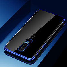 Ultra-thin Transparent TPU Soft Case Cover H03 for OnePlus 6 Blue