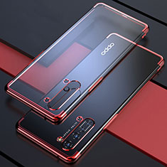 Ultra-thin Transparent TPU Soft Case Cover H03 for Oppo F15 Red