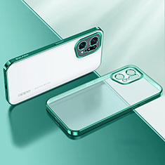 Ultra-thin Transparent TPU Soft Case Cover H03 for Oppo Find X5 Pro 5G Green