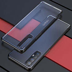 Ultra-thin Transparent TPU Soft Case Cover H03 for Oppo Reno3 Pro Black