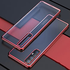 Ultra-thin Transparent TPU Soft Case Cover H03 for Oppo Reno3 Pro Red