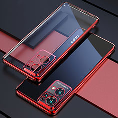 Ultra-thin Transparent TPU Soft Case Cover H03 for Oppo Reno7 Pro 5G Red