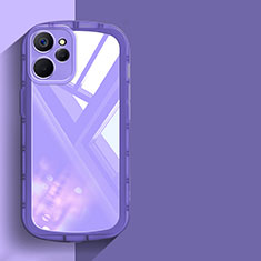 Ultra-thin Transparent TPU Soft Case Cover H03 for Realme 10T 5G Purple