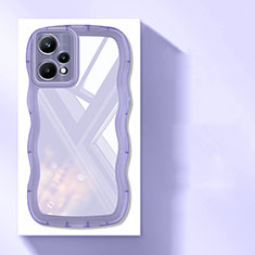 Ultra-thin Transparent TPU Soft Case Cover H03 for Realme Narzo 50 Pro 5G Purple