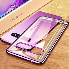 Ultra-thin Transparent TPU Soft Case Cover H03 for Samsung Galaxy S10 5G Purple