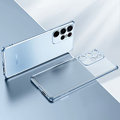 Ultra-thin Transparent TPU Soft Case Cover H03 for Samsung Galaxy S22 Ultra 5G Sky Blue