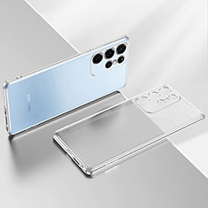 Ultra-thin Transparent TPU Soft Case Cover H03 for Samsung Galaxy S23 Ultra 5G Silver