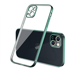 Ultra-thin Transparent TPU Soft Case Cover H04 for Apple iPhone 15 Green