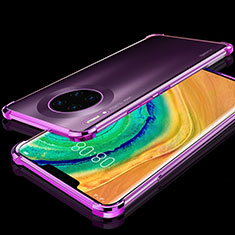 Ultra-thin Transparent TPU Soft Case Cover H04 for Huawei Mate 30E Pro 5G Purple