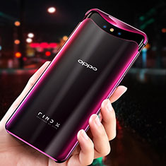 Ultra-thin Transparent TPU Soft Case Cover H04 for Oppo Find X Super Flash Edition Red