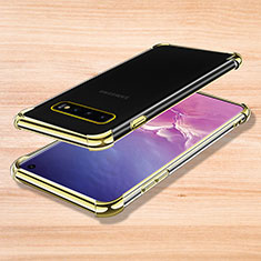Ultra-thin Transparent TPU Soft Case Cover H04 for Samsung Galaxy S10 5G Gold