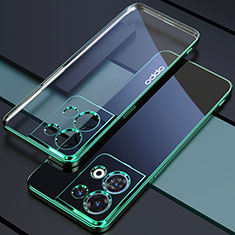 Ultra-thin Transparent TPU Soft Case Cover H05 for Oppo Reno9 Pro 5G Green
