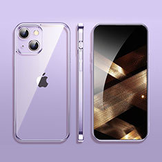 Ultra-thin Transparent TPU Soft Case Cover H09 for Apple iPhone 15 Purple