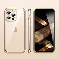 Ultra-thin Transparent TPU Soft Case Cover H09 for Apple iPhone 16 Pro Gold