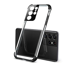 Ultra-thin Transparent TPU Soft Case Cover H09 for Samsung Galaxy S22 Ultra 5G Black