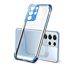 Ultra-thin Transparent TPU Soft Case Cover H09 for Samsung Galaxy S23 Ultra 5G Blue