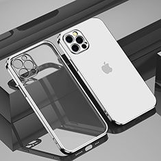 Ultra-thin Transparent TPU Soft Case Cover H11 for Apple iPhone 15 Pro Silver