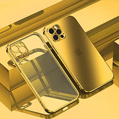 Ultra-thin Transparent TPU Soft Case Cover H11 for Apple iPhone 16 Pro Gold