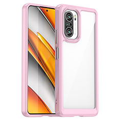 Ultra-thin Transparent TPU Soft Case Cover JS1 for Xiaomi Mi 11X 5G Pink