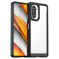 Ultra-thin Transparent TPU Soft Case Cover JS1 for Xiaomi Poco F3 5G Black